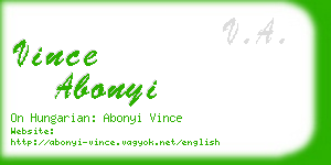 vince abonyi business card